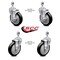 Service Caster 5 Inch Black Polyurethane Wheel Swivel 1/2 Inch Threaded Stem Caster Brakes, 2PK SCC-TS20S514-PPUB-BLK-TLB-121315-2S2 - alternate 5